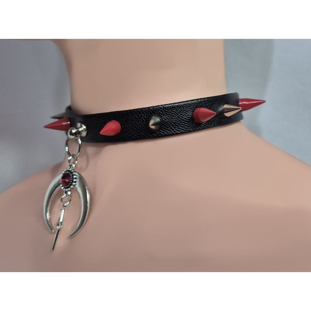 NekoGirl Collars - Moonchild handmade Choker - Zwart